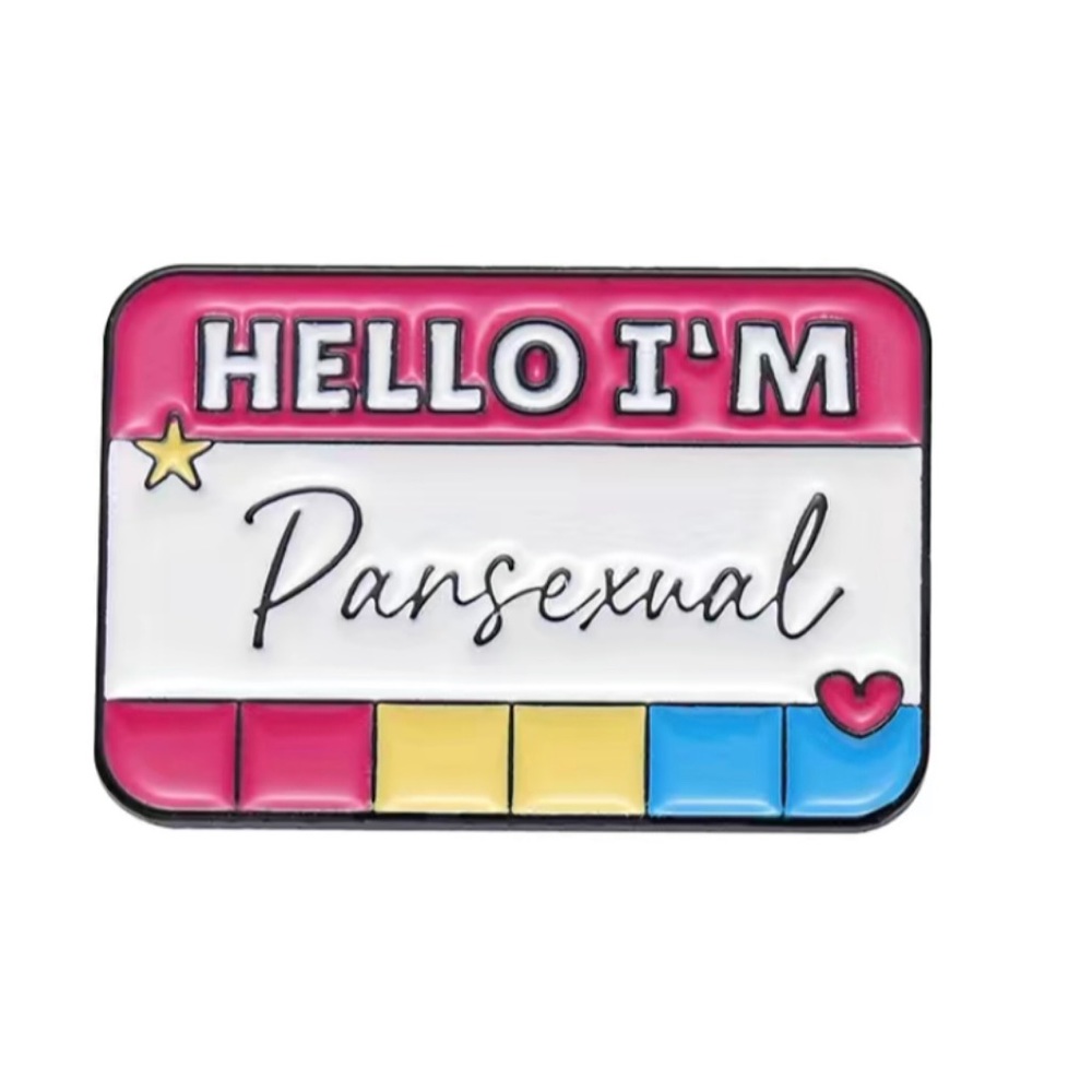 Pansexual Pride Flag Enamel Pin Gay Rights Pan LGBTQ 1.2in x 0.8in NEW